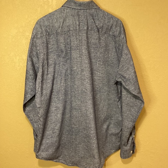 BUGATCHI Classic Fit Men's Button-Down Shirt in NAVY Size Estimate Large, no tag - Picture 3 of 6